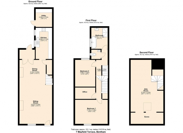 Floor Plan Image for 2 Bedroom Terraced House for Sale in 7 Mayfield Road, Bentham