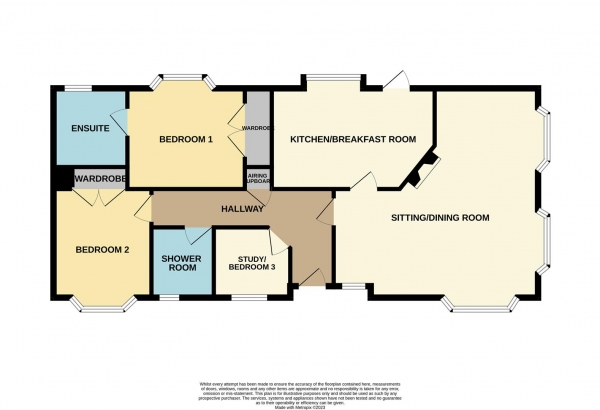 Floor Plan Image for 3 Bedroom Park Home for Sale in Woodpecker Lane, Deanland Wood Park, Golden Cross, Hailsham