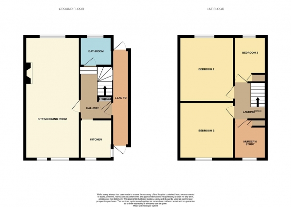 Floor Plan Image for 4 Bedroom Semi-Detached House for Sale in Queens Crescent, Eastbourne