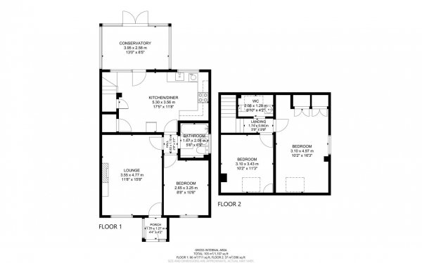 Floor Plan Image for 3 Bedroom Link Detached House for Sale in Sandbanks Way, Hailsham