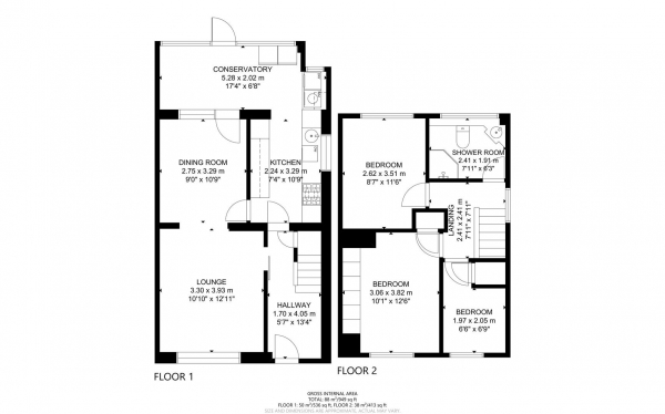 Floor Plan Image for 3 Bedroom Semi-Detached House for Sale in Rockall Drive, Hailsham