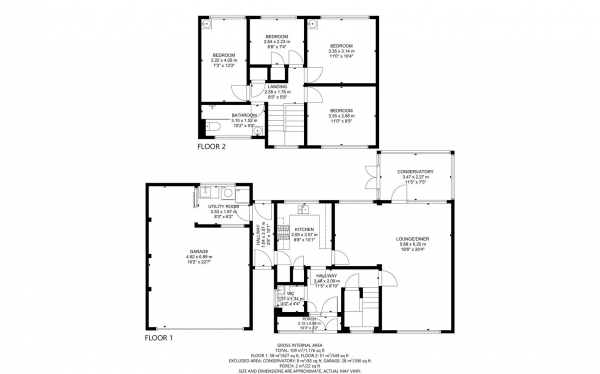 Floor Plan Image for 4 Bedroom Detached House for Sale in Portland Close, Hailsham