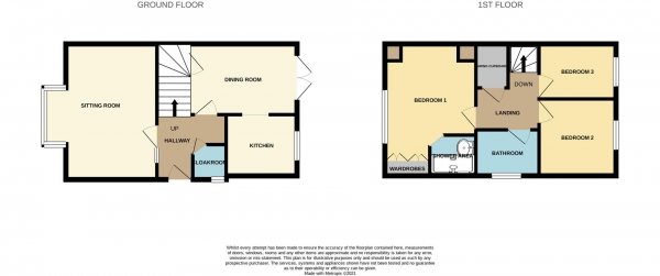 Floor Plan Image for 3 Bedroom Detached House to Rent in Nursery Close, Hailsham