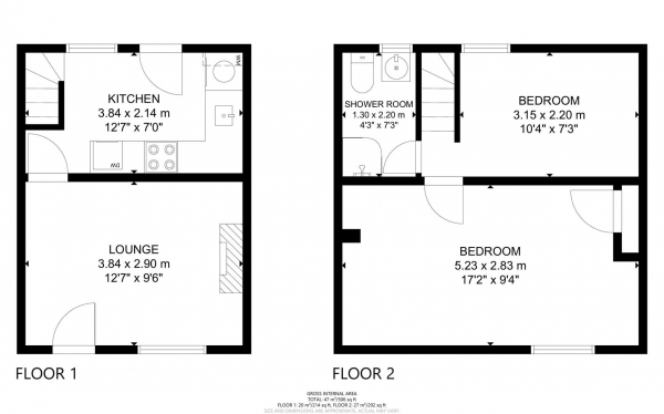 Floor Plan for 2 Bedroom Cottage for Sale in South Road, Hailsham, BN27, 3LY - Offers in Excess of &pound225,000