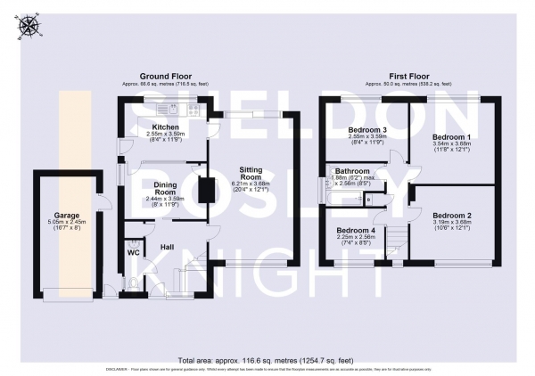 Floor Plan Image for 4 Bedroom Property for Sale in Avon Green, Wyre Piddle, Pershore