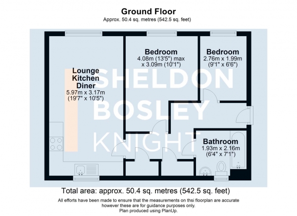 Floor Plan Image for 2 Bedroom Apartment for Sale in Sky Court, Worcester