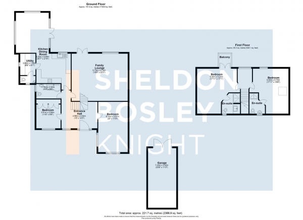 Floor Plan for 4 Bedroom Detached House for Sale in White-Ladies-Aston, Worcester, WR7, 4QJ - Guide Price &pound650,000