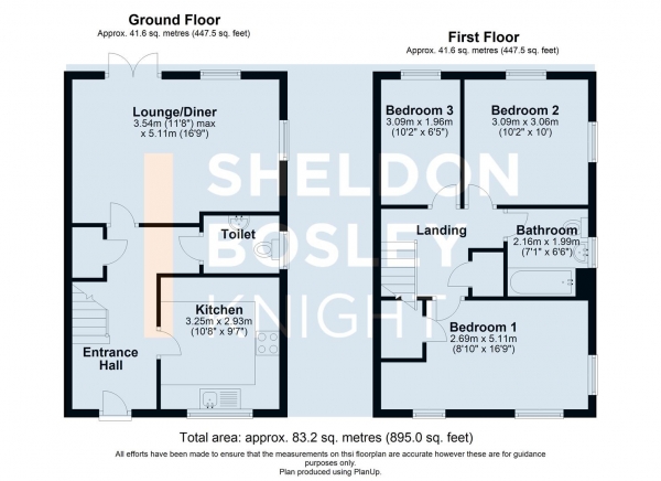 Floor Plan Image for 3 Bedroom Semi-Detached House for Sale in Forest Fields, South Littleton