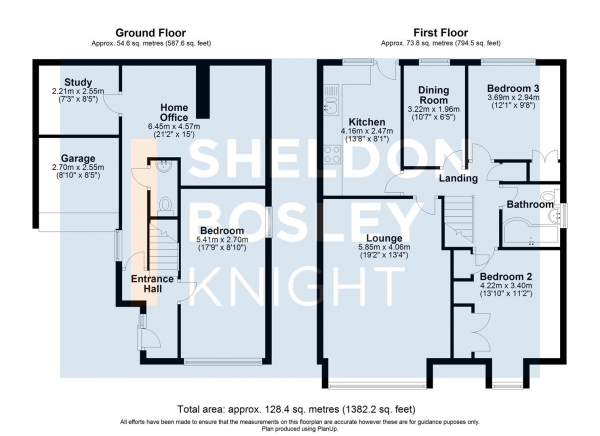 Floor Plan Image for 3 Bedroom Detached House for Sale in Beechcombe Close, Pershore