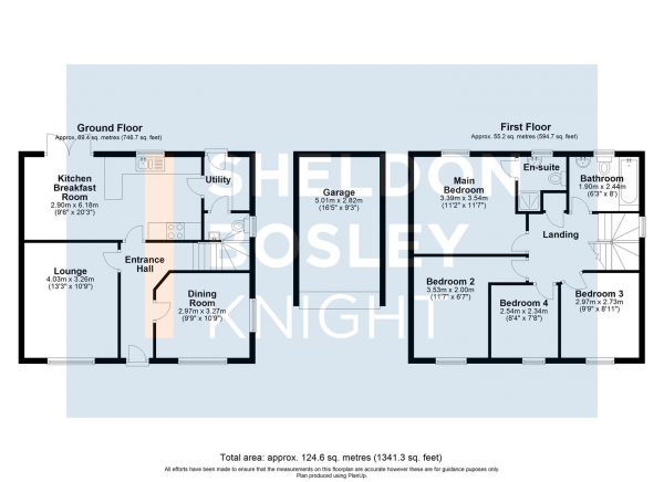 Floor Plan Image for 4 Bedroom Detached House for Sale in Krier Fields, Pershore