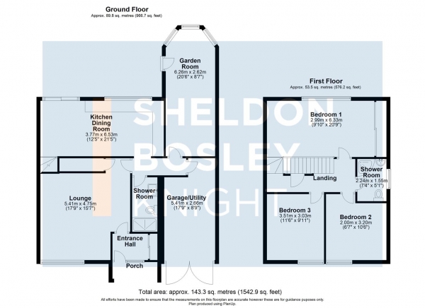 Floor Plan Image for 3 Bedroom Property for Sale in Post Office Lane, Fernhill Heath, Worcester