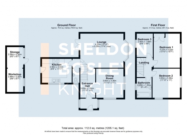 Floor Plan Image for 3 Bedroom Semi-Detached House for Sale in Abbey Road, Pershore