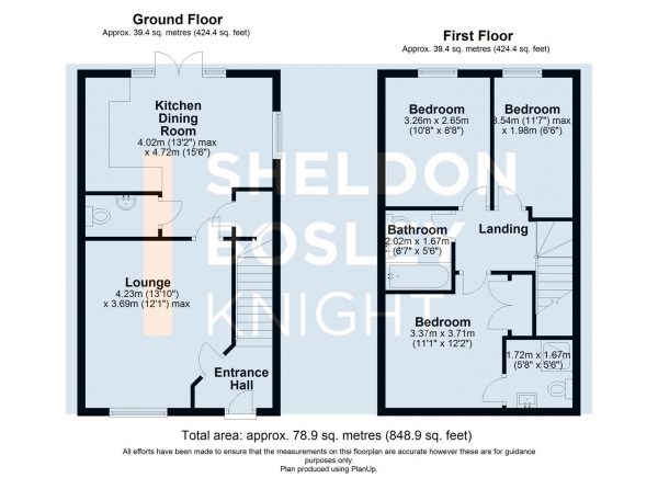 Floor Plan Image for 3 Bedroom Property for Sale in Elderflower Coppice, Pershore