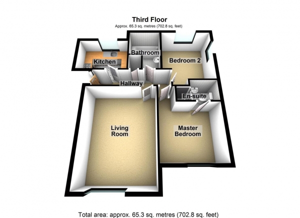 Floor Plan Image for 2 Bedroom Apartment for Sale in Sylvan Court, Stoke