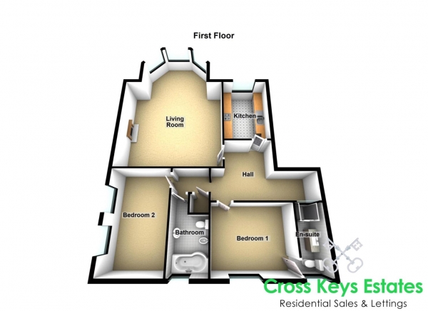 Floor Plan Image for 2 Bedroom Apartment for Sale in Caradon Court, Hawkins Close, Derriford