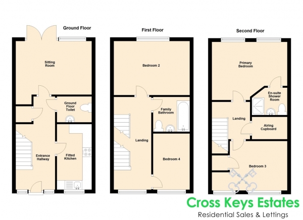 Floor Plan for 4 Bedroom Terraced House for Sale in Wall Street, Devonport, PL1, 4GP - Fixed Price &pound88,000