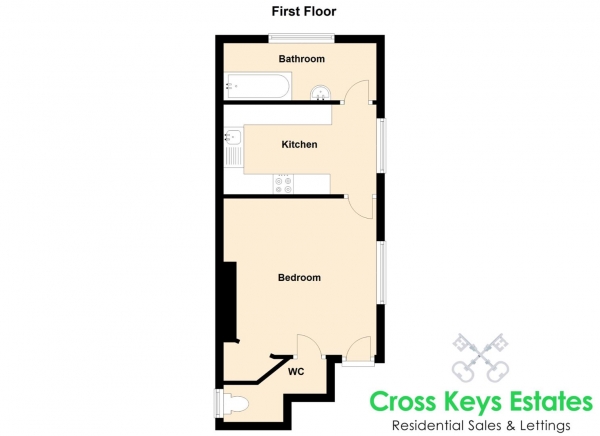 Floor Plan for 1 Bedroom Apartment to Rent in College Avenue, Mannamead, PL4, 7AL - £167 pw | £725 pcm