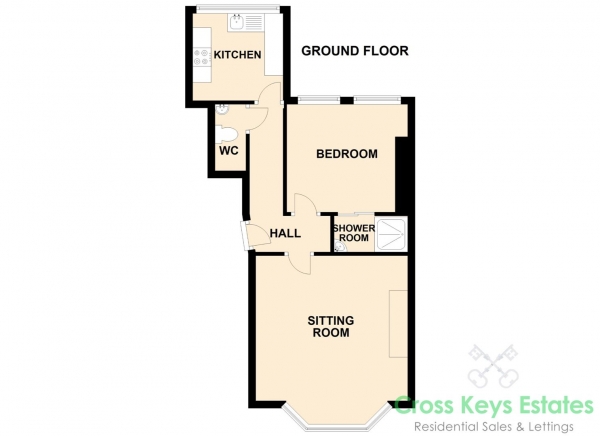 Floor Plan Image for 1 Bedroom Apartment to Rent in Valletort Road, Stoke