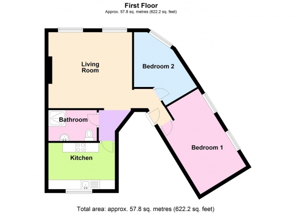 Floor Plan Image for 2 Bedroom Apartment to Rent in Devonport Road, Stoke