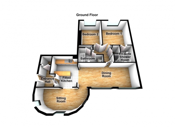 Floor Plan Image for 2 Bedroom Apartment to Rent in Royal Eye Infirmary, Apsley Road