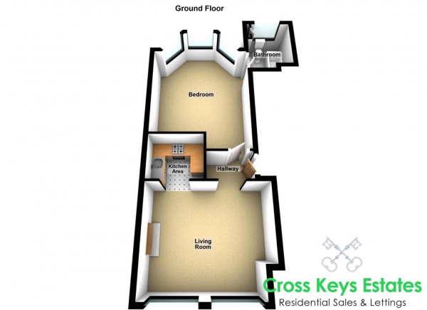 Floor Plan Image for 1 Bedroom Apartment for Sale in Gascoyne Place, City Centre