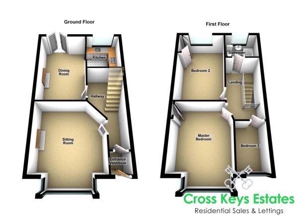 Floor Plan Image for 3 Bedroom Property to Rent in Endsleigh Park Road, Peverell