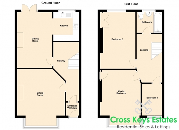 Floor Plan Image for 3 Bedroom Property to Rent in Endsleigh Park Road, Peverell