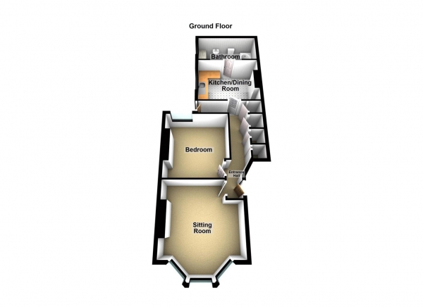 Floor Plan for 1 Bedroom Apartment for Sale in Beaumont Road, St. Judes, PL4, 9EQ - Guide Price &pound100,000