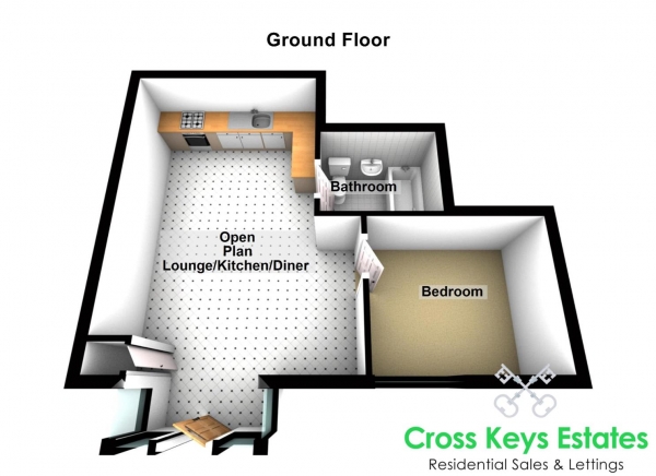 Floor Plan Image for 1 Bedroom Apartment for Sale in Barne Road, St Budeaux