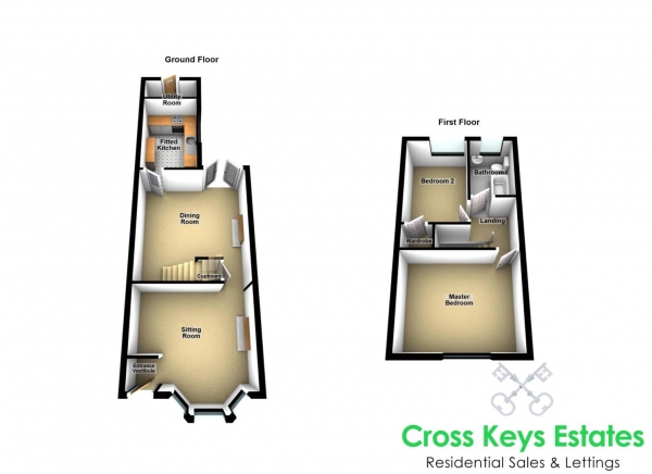 Floor Plan Image for 2 Bedroom Property for Sale in Balmoral Avenue, Stoke