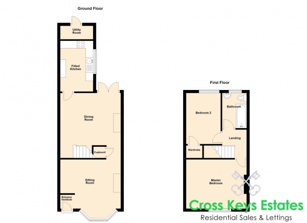 Floor Plan Image for 2 Bedroom Property for Sale in Balmoral Avenue, Stoke