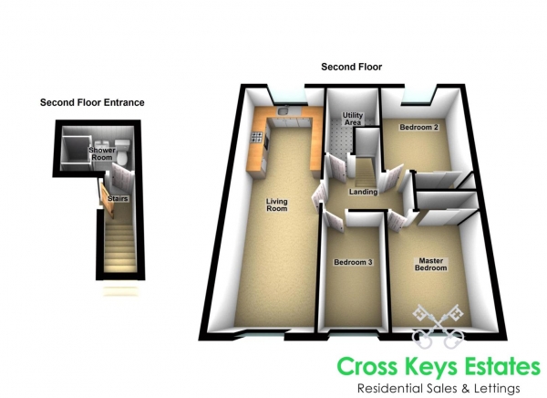 Floor Plan Image for 3 Bedroom Apartment for Sale in Haddington Road, Stoke