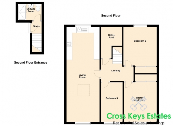 Floor Plan Image for 3 Bedroom Apartment for Sale in Haddington Road, Stoke