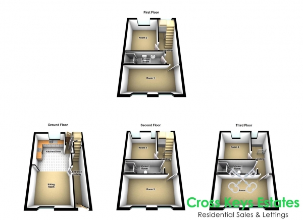 Floor Plan for 6 Bedroom Property for Sale in Chapel Street, Devonport, PL1, 4DU - Guide Price &pound250,000