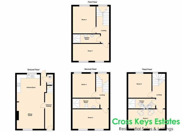 Floor Plan for 6 Bedroom Property for Sale in Chapel Street, Devonport, PL1, 4DU - Guide Price &pound250,000