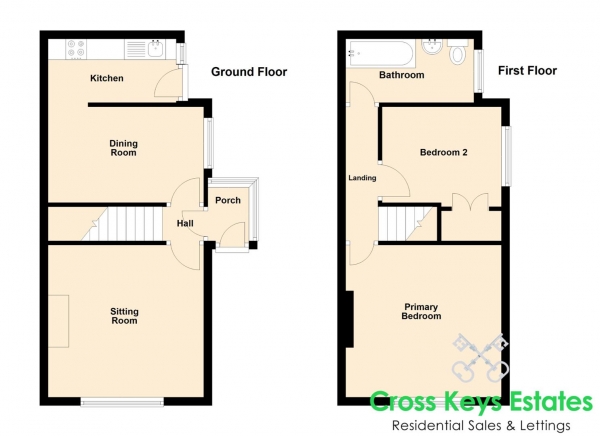 Floor Plan for 2 Bedroom Semi-Detached House for Sale in Laira Gardens, Laira, PL3, 6AU - Guide Price &pound180,000