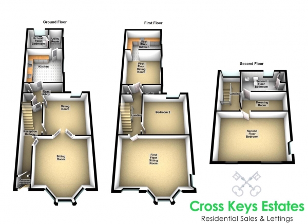 Floor Plan for 5 Bedroom Property for Sale in Keppel Place, Stoke, PL2, 1AX - Guide Price &pound225,000