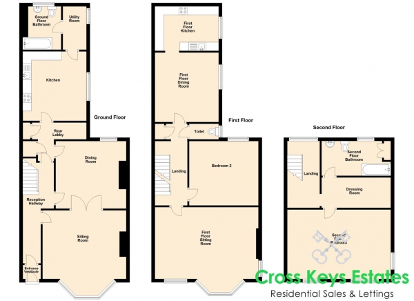 Floor Plan for 5 Bedroom Property for Sale in Keppel Place, Stoke, PL2, 1AX - Guide Price &pound225,000