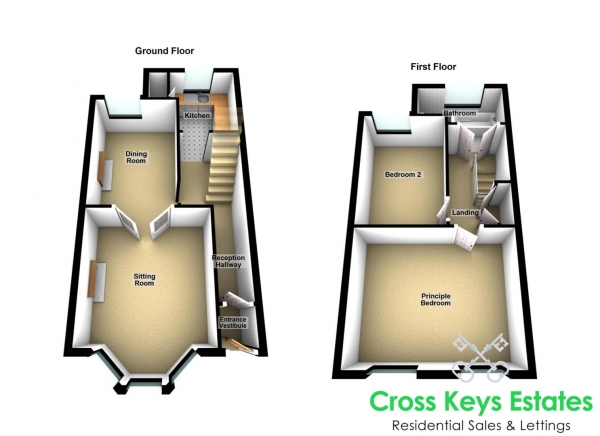 Floor Plan Image for 2 Bedroom Terraced House for Sale in Beatrice Avenue, Keyham, Plymouth