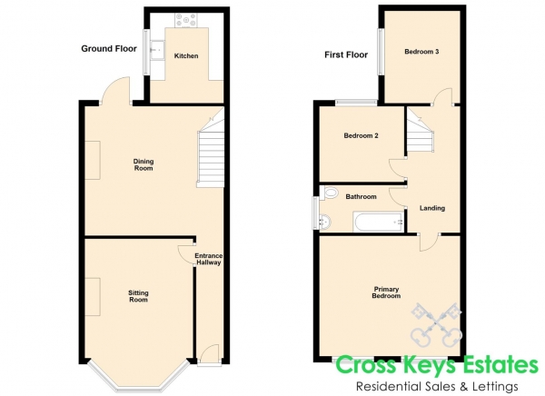 Floor Plan Image for 3 Bedroom Semi-Detached House for Sale in Bromley Place, Stoke