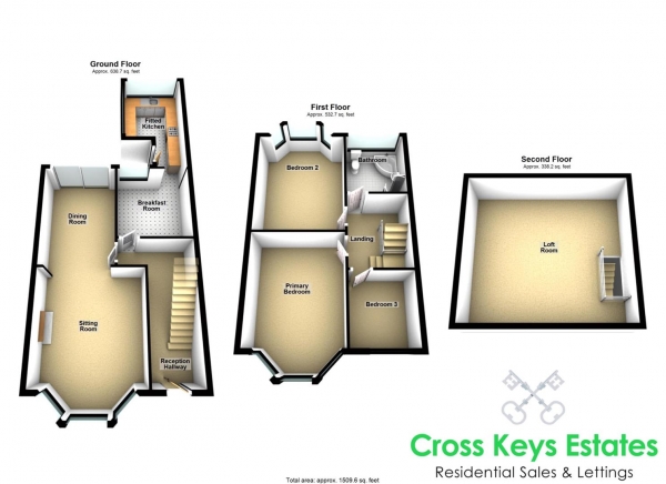 Floor Plan Image for 3 Bedroom Semi-Detached House for Sale in Langstone Road, Peverell