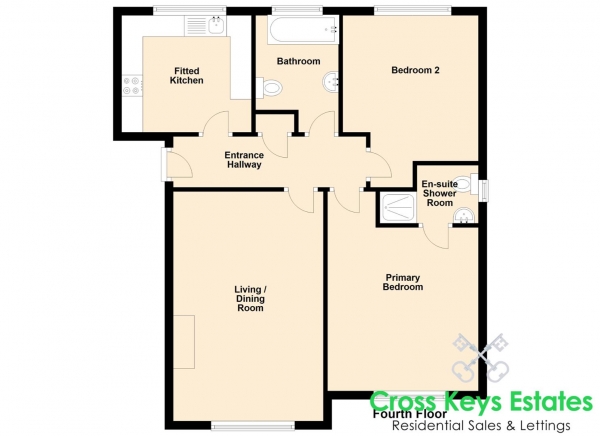 Floor Plan Image for 2 Bedroom Apartment for Sale in Sylvan Court, Stoke