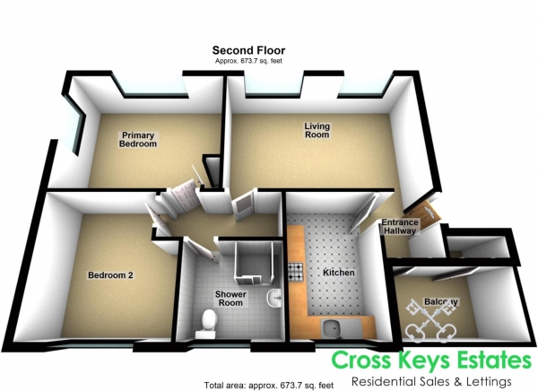 Floor Plan Image for 2 Bedroom Apartment for Sale in Wingfield Road, Stoke