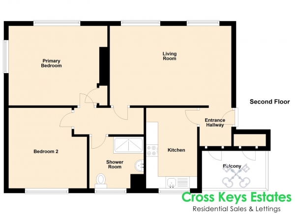 Floor Plan Image for 2 Bedroom Apartment for Sale in Wingfield Road, Stoke