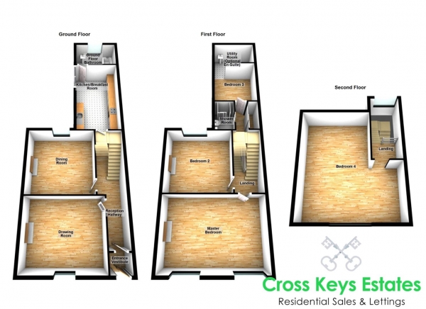 Floor Plan Image for 4 Bedroom Property for Sale in Stopford Place, Stoke