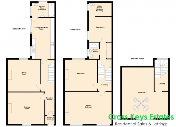 Floor Plan Image for 4 Bedroom Property for Sale in Stopford Place, Stoke