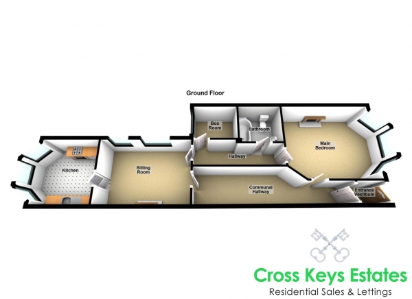 Floor Plan Image for 1 Bedroom Apartment for Sale in Pasley Street, Stoke