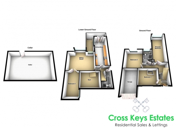 Floor Plan for 4 Bedroom Semi-Detached House for Sale in Lake View Drive, Holly Park, Plymouth, PL5, 4JZ - Guide Price &pound280,000