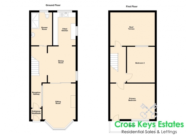 Floor Plan Image for 2 Bedroom End of Terrace House for Sale in Third Avenue, The Rectory