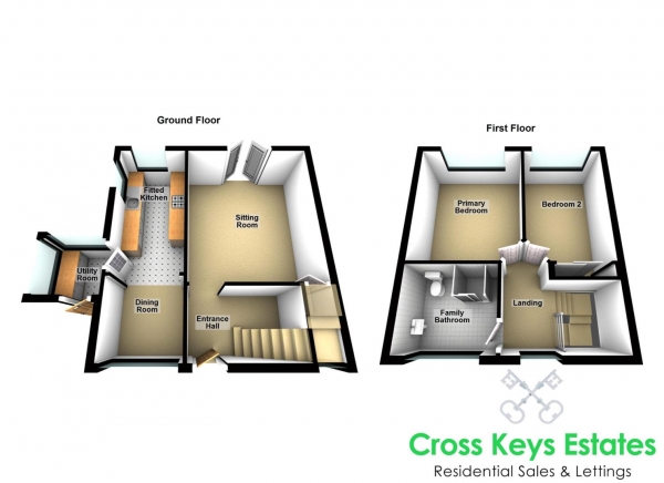 Floor Plan Image for 2 Bedroom Semi-Detached House for Sale in Dartmoor View, Mount Gould